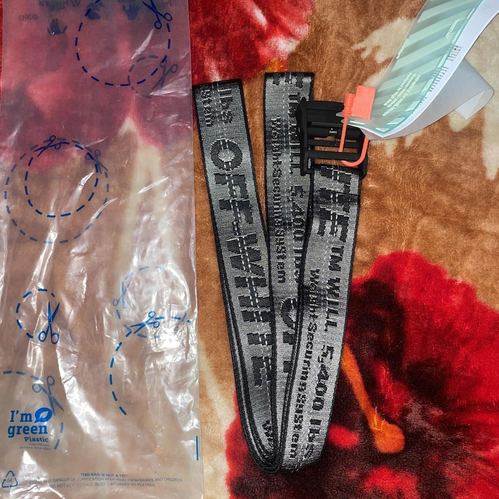 Off-White Industrial Belt in Black and Gray